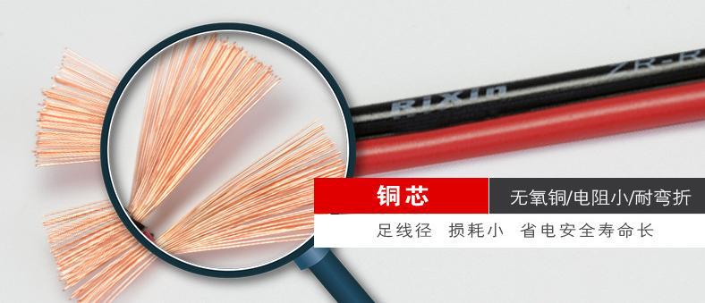 sceyy电源线RVB红黑平行电线