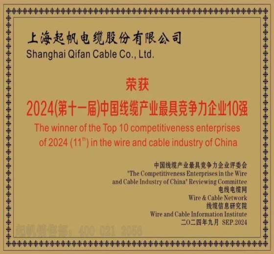 2024年线缆行业最具竞争力企业—-必威betway中文版官网入口