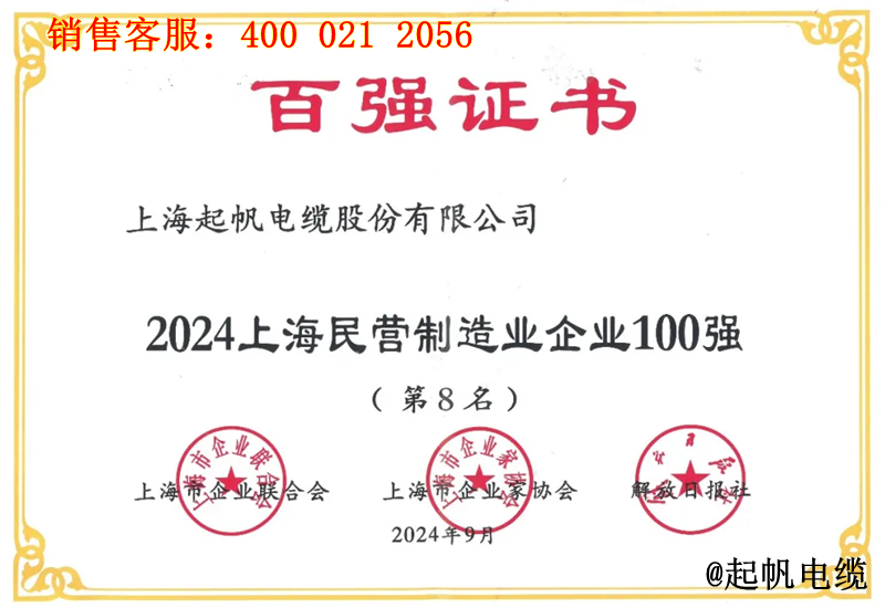 必威betway中文版官网入口入围2024年上海民营制造业企业100强第8名